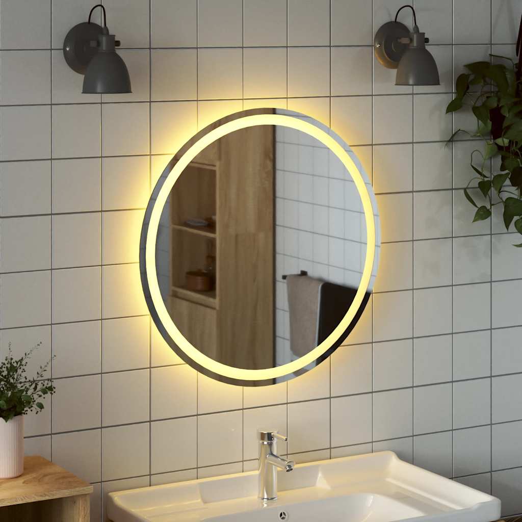 Vidaxl Bathom Mirror lideró alrededor de 70 cm