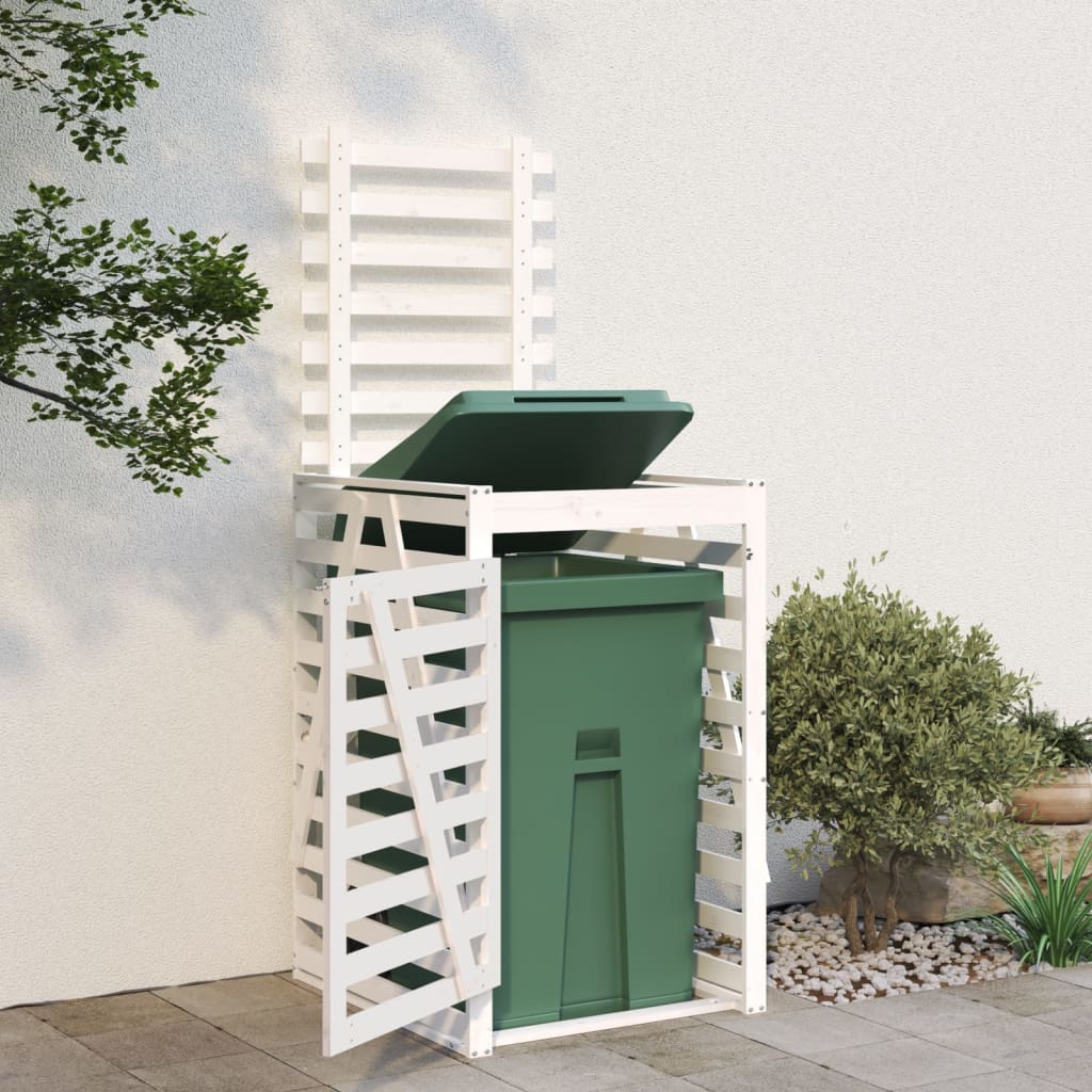 Almacenamiento de contenedores de Vidaxl 84x90x128.5 cm Pino sólido blanco blanco