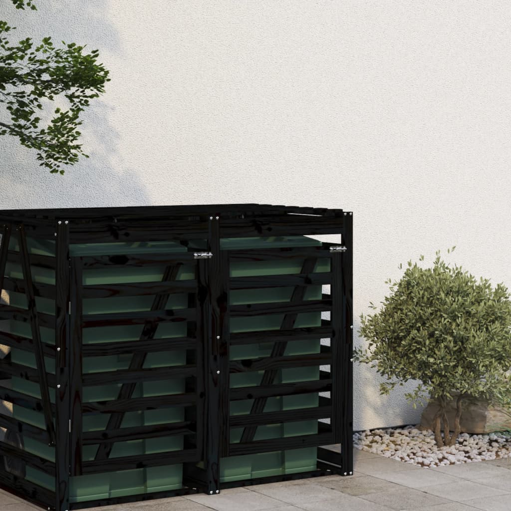 VIDAXL Contenitore di stoccaggio ESTENSIONE PINE SOLID BLACO
