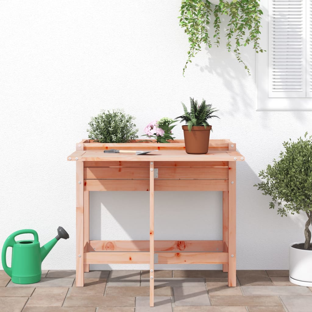 Vidaxl Planning Box con mesa plegable Douglhout sólido