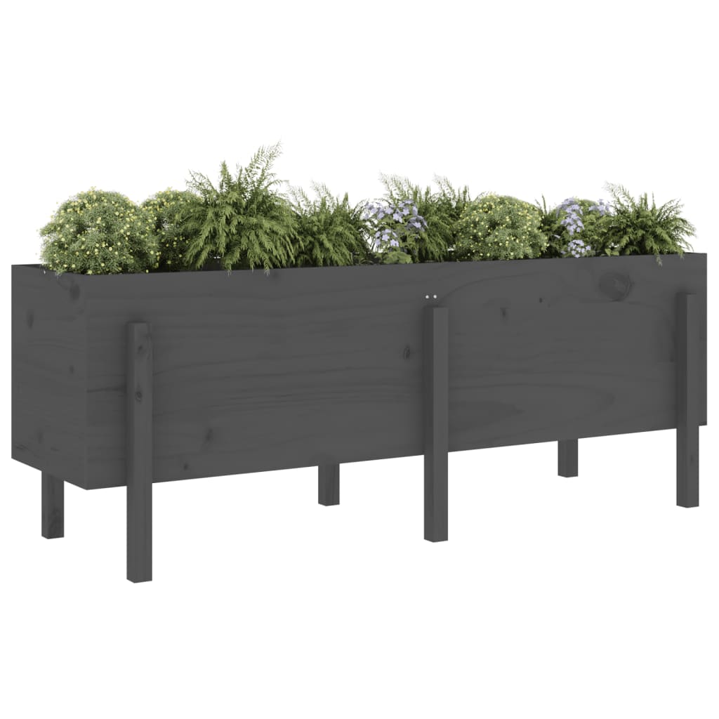Plantador Vidaxl elevado 160x50x57 cm de pino sólido