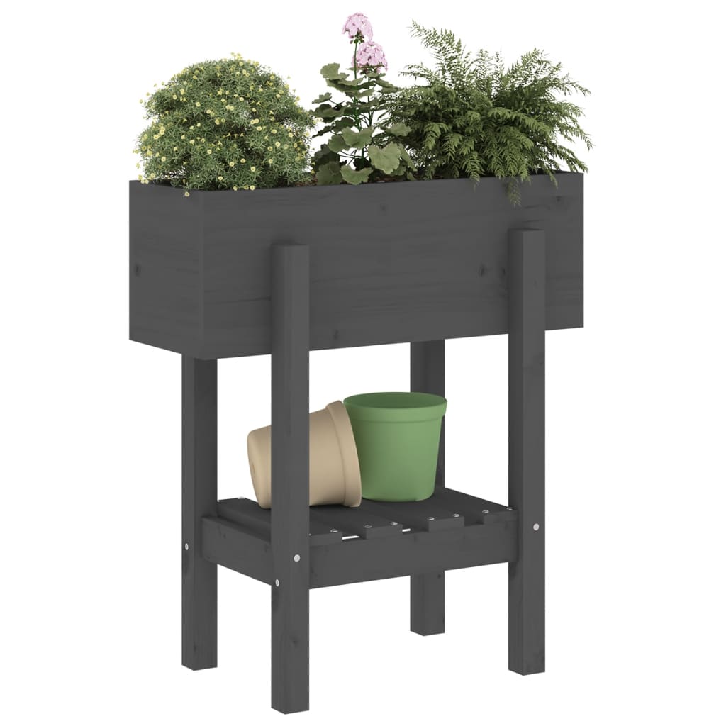 Vidaxl Planning Box 62x30x69 cm Solid Pine Gray