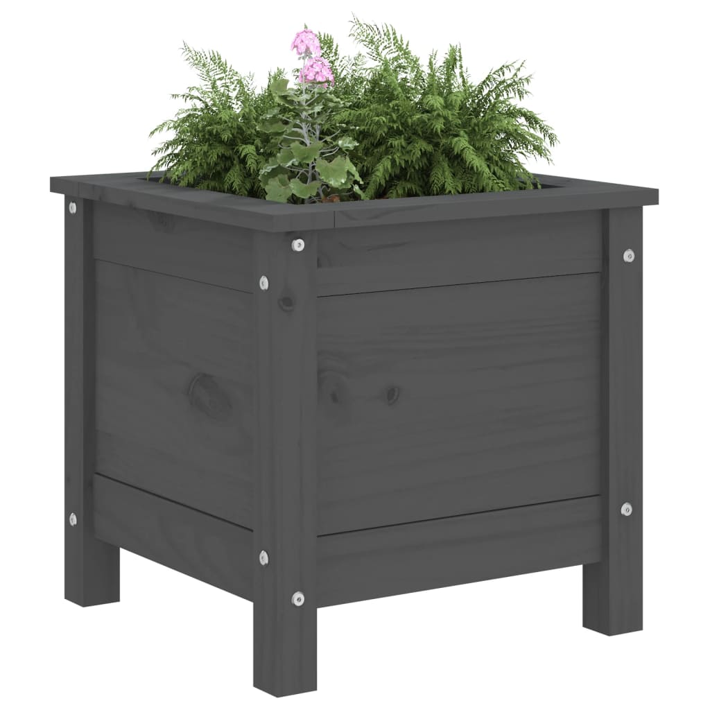 Vidaxl Planning Box 40x40x39 cm Solid Pine Gray