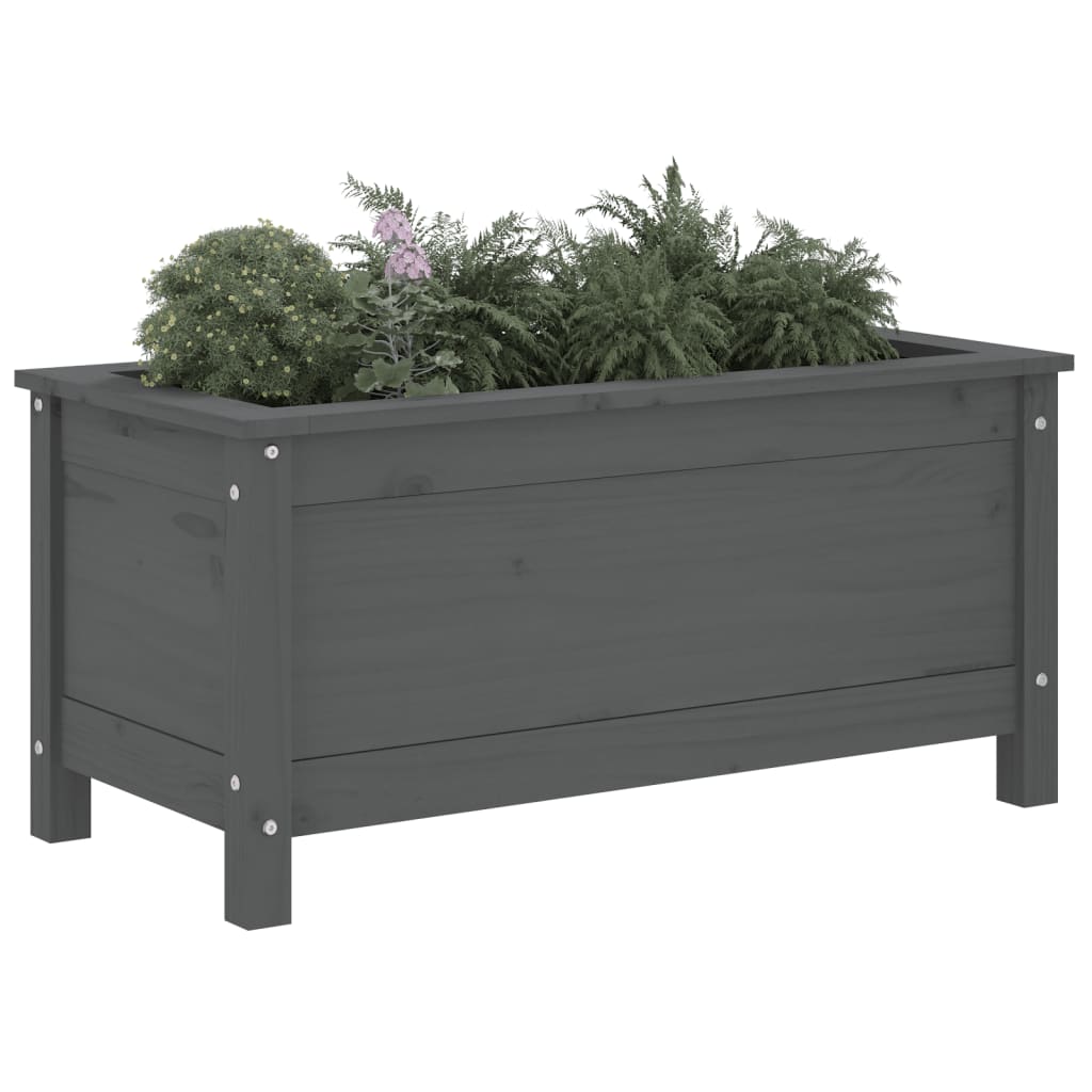 VidaXL Planning box 82.5x40x39 cm Solid pine Gray