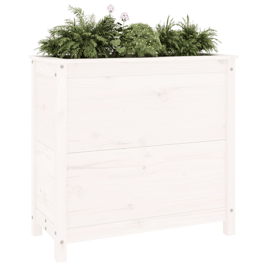 Vidaxl Planning Box 82.5x40x78 cm de pino sólido blanco