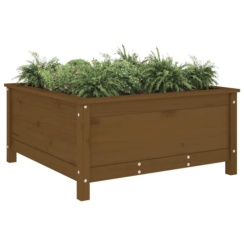 Vidaxl Planning Box 82.5x82.5x39 cm de pino sólido marrón marrón