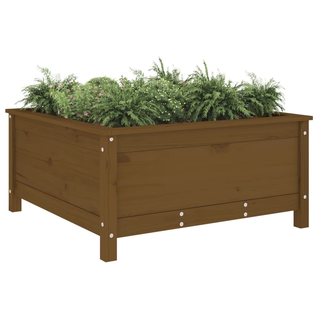 Casella di pianificazione Vidaxl 82.5x82.5x39 cm Miele di pino solido marrone