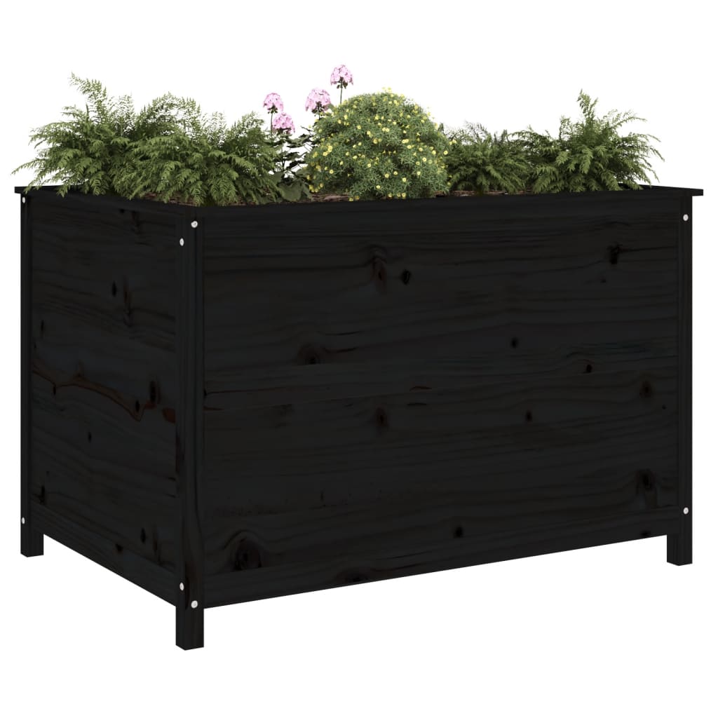 Vidaxl Planter elevó 119.5x82.5x78 cm de madera de pino sólido