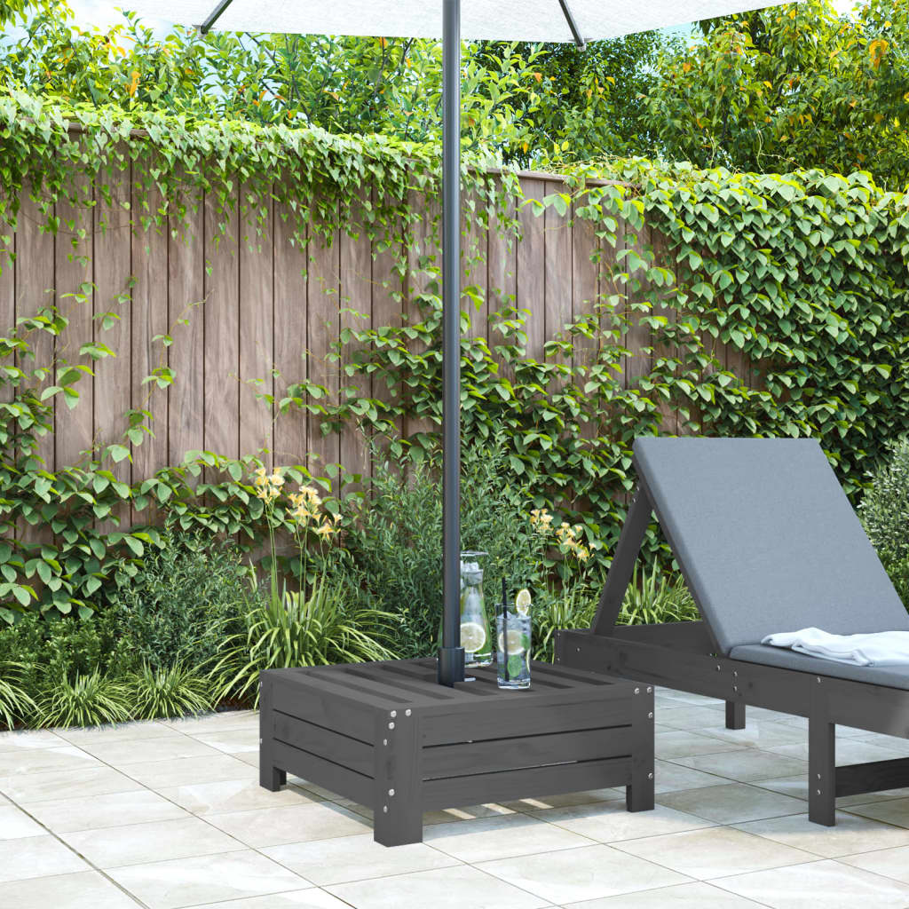 Vidaxl Parasol Polpe grigio in pino solido