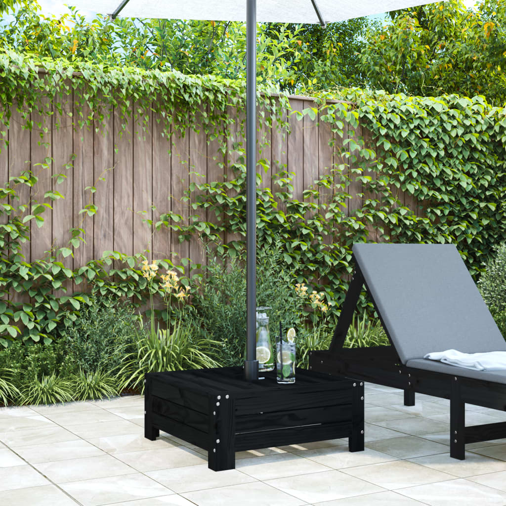 Vidaxl Parasol Polpe Solid Pine Black