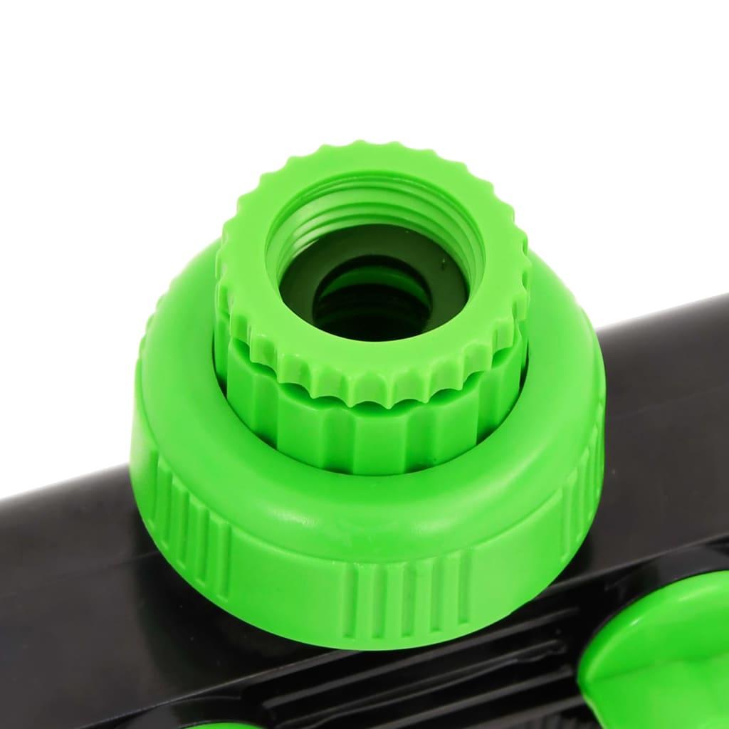 Vidaxl Kraanadapter 4 vie 19.5x6x11 cm pp verde e nero