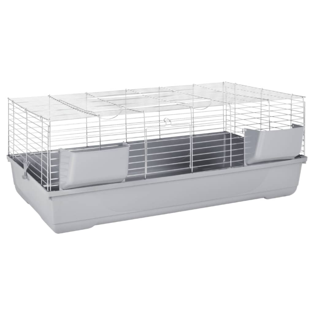 Vidaxl animal loft animales pequeños 118x59x46 cm polipropeno metal gris