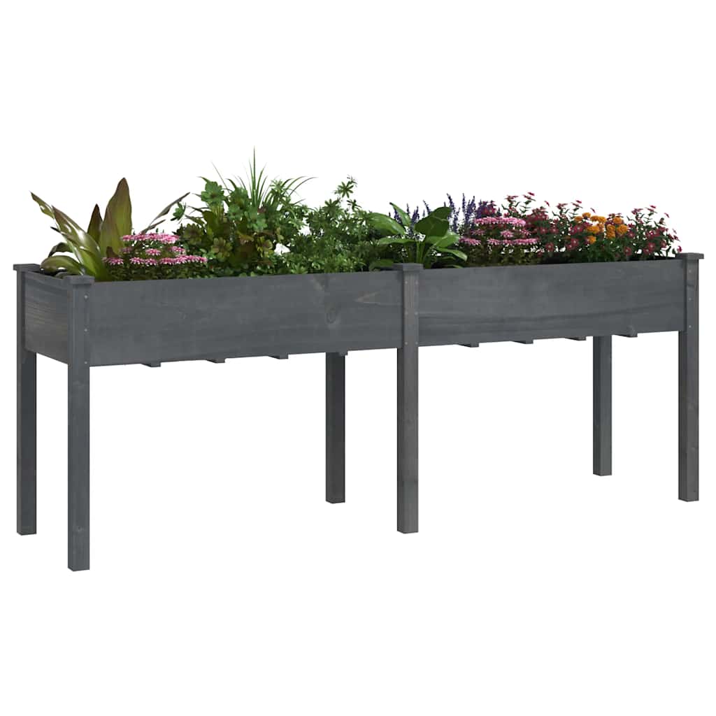Plantilla Vidaxl con revestimiento de 203x53x76 cm de gris sólido