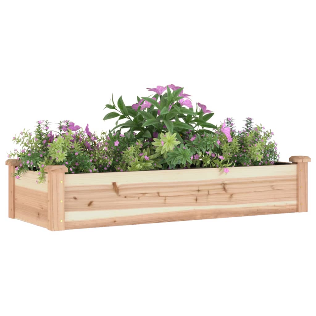 Vidaxl fioriera sollevata con fodera 120x45x25 cm Pineo solido