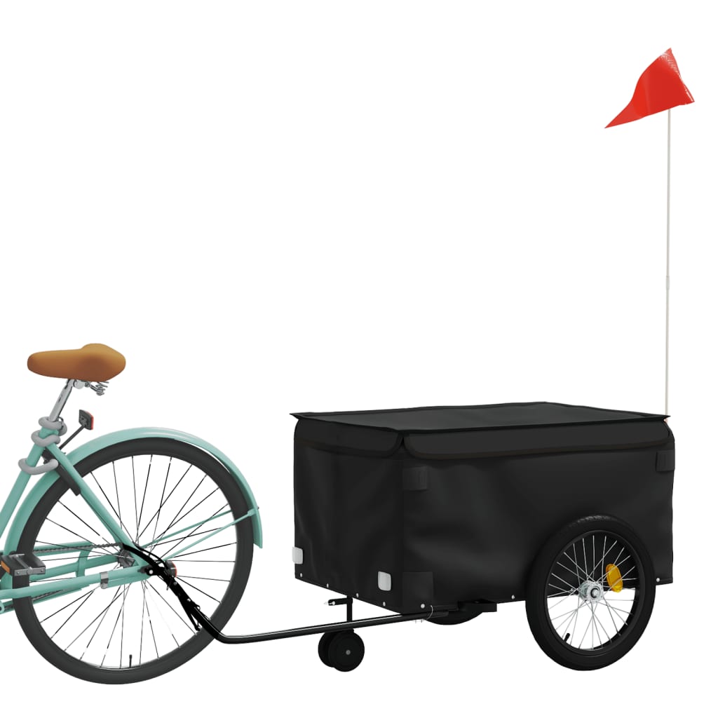 Vidaxl Bicycle Trailer 45 kg di ferro nero