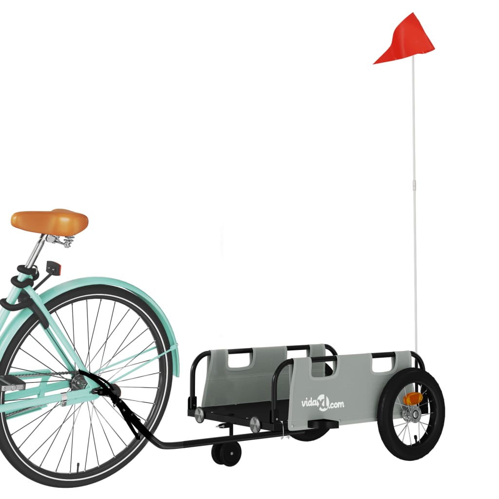 Vidaxl Bicicleta Oxford Fabric and Iron Gray