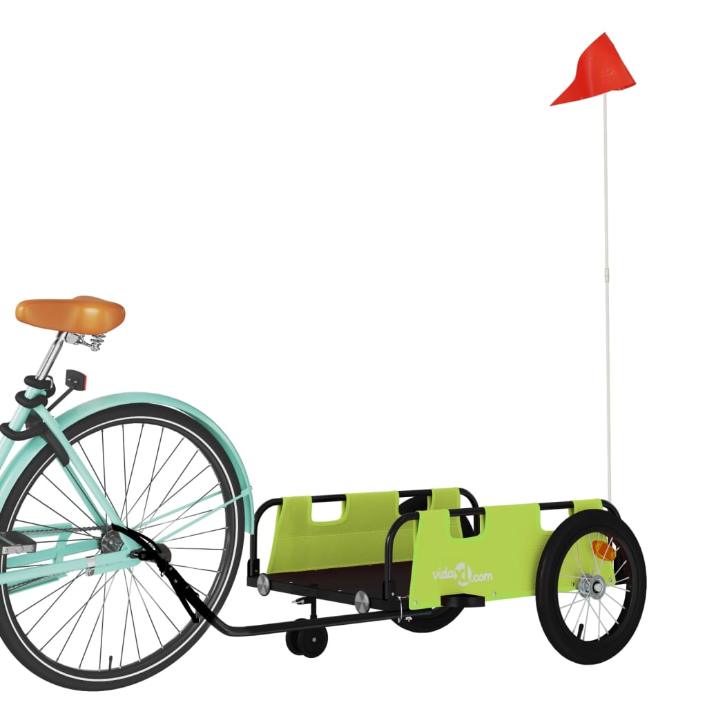 Vidaxl Biciclo Trailer Oxford Fabric and Iron Green