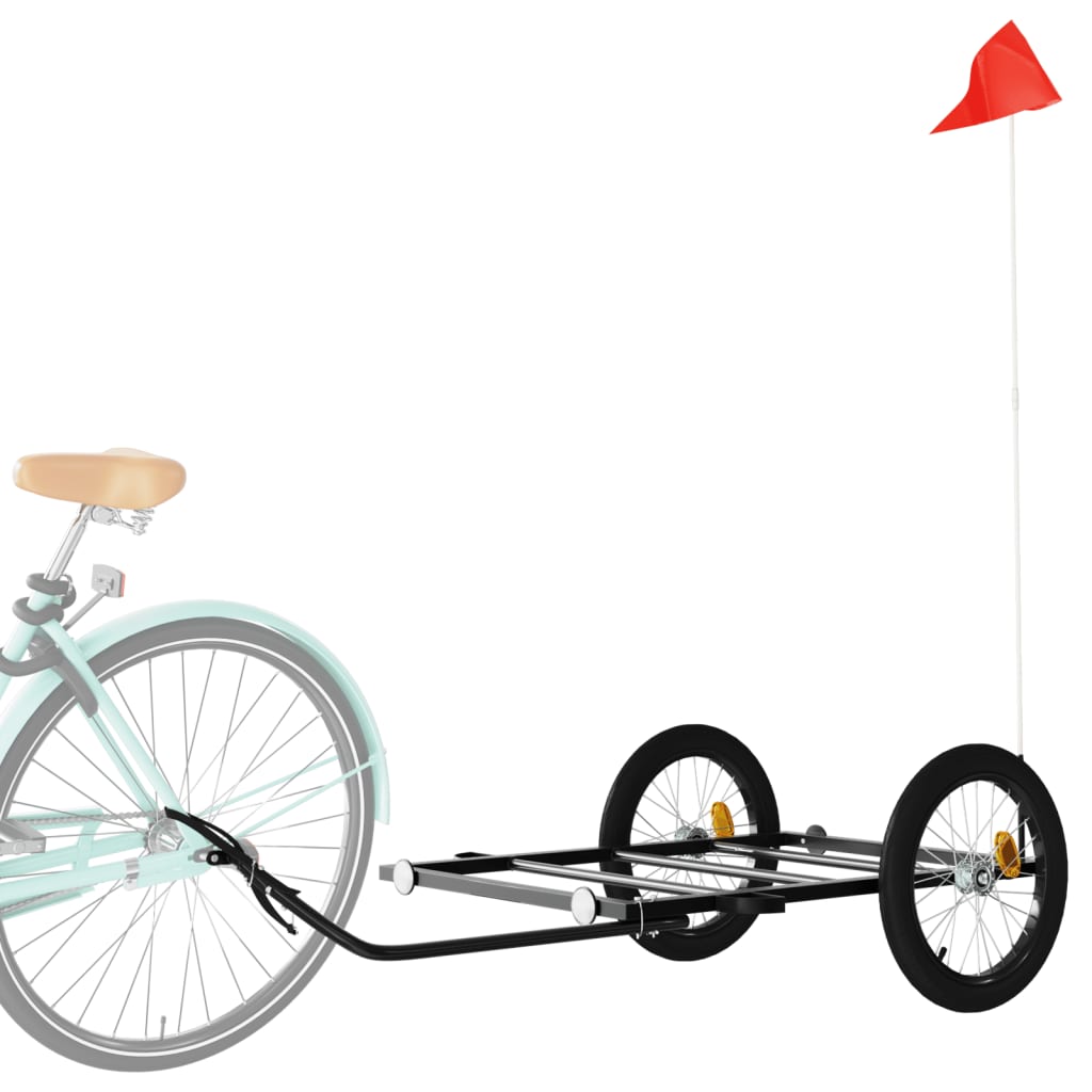 Vidaxl Bicycle Trailer 135x68x37 cm Iron Black