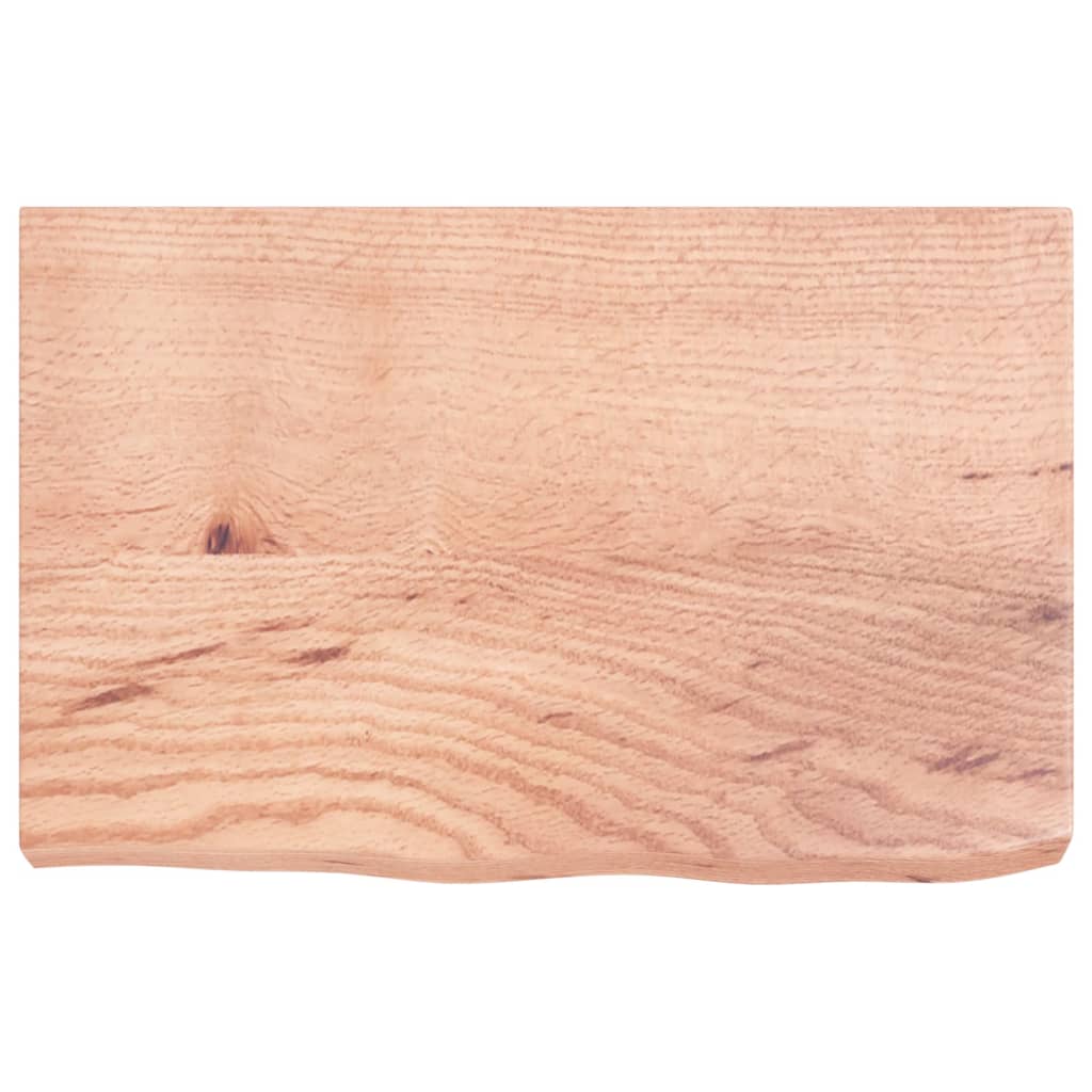 Piano lavabo Vidaxx 60x40x (2-6) cm in legno massello trattato marrone chiaro