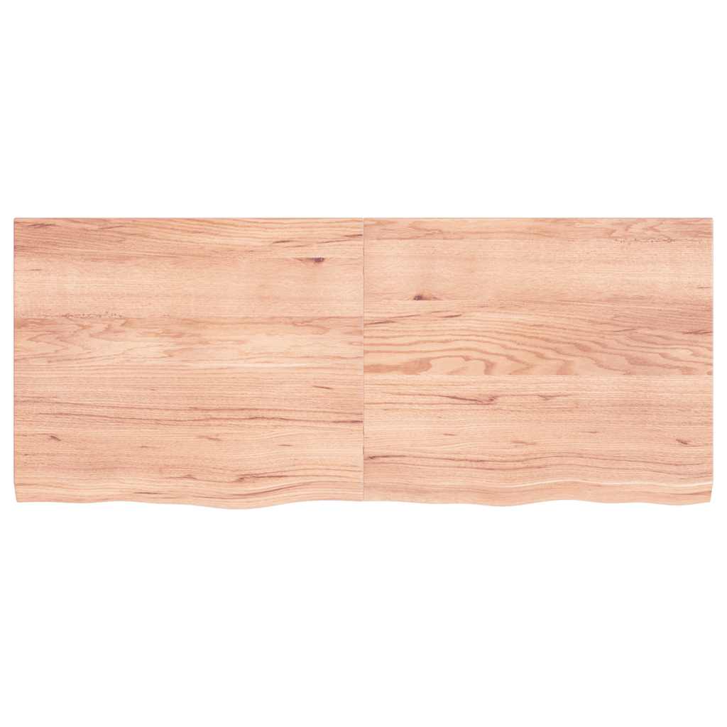 Vidaxl Washbasin Sheet 120x50x (2-4) CM Mada maciza tratada marrón claro