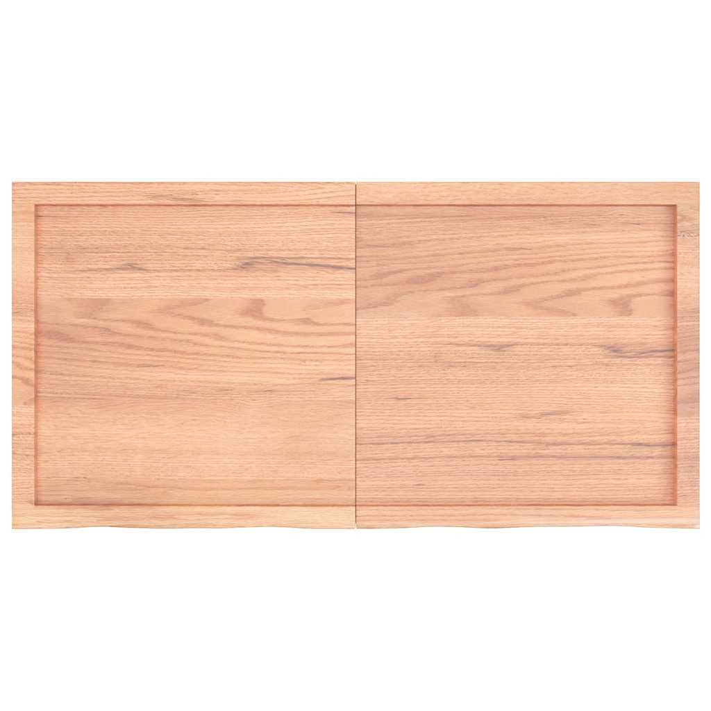 Vidaxl Washbasin Sheet 120x60x (2-6) CM Mada maciza tratada marrón claro