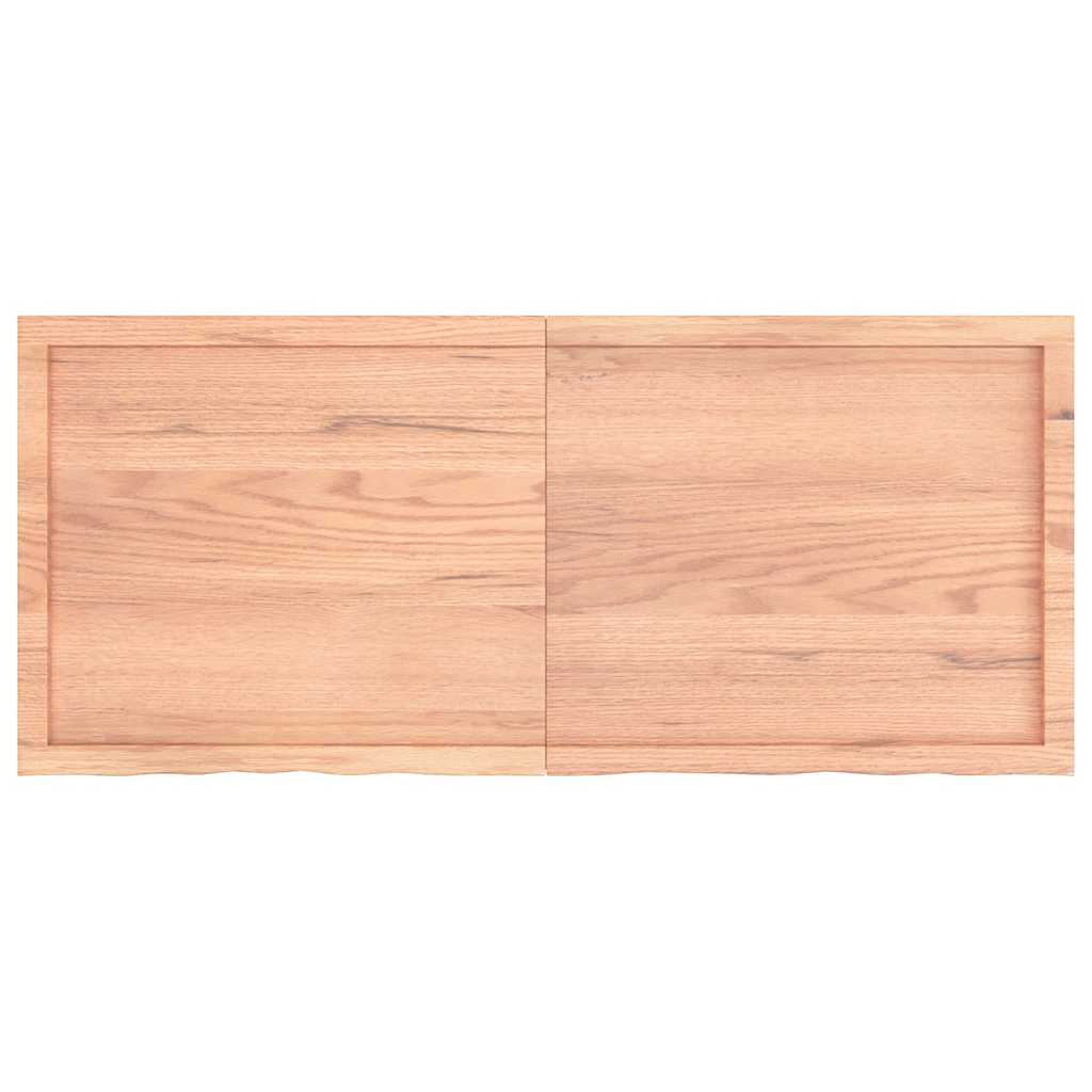 Vidaxl Washbasin Sheet 140x60x (2-4) CM Mada maciza tratada marrón claro