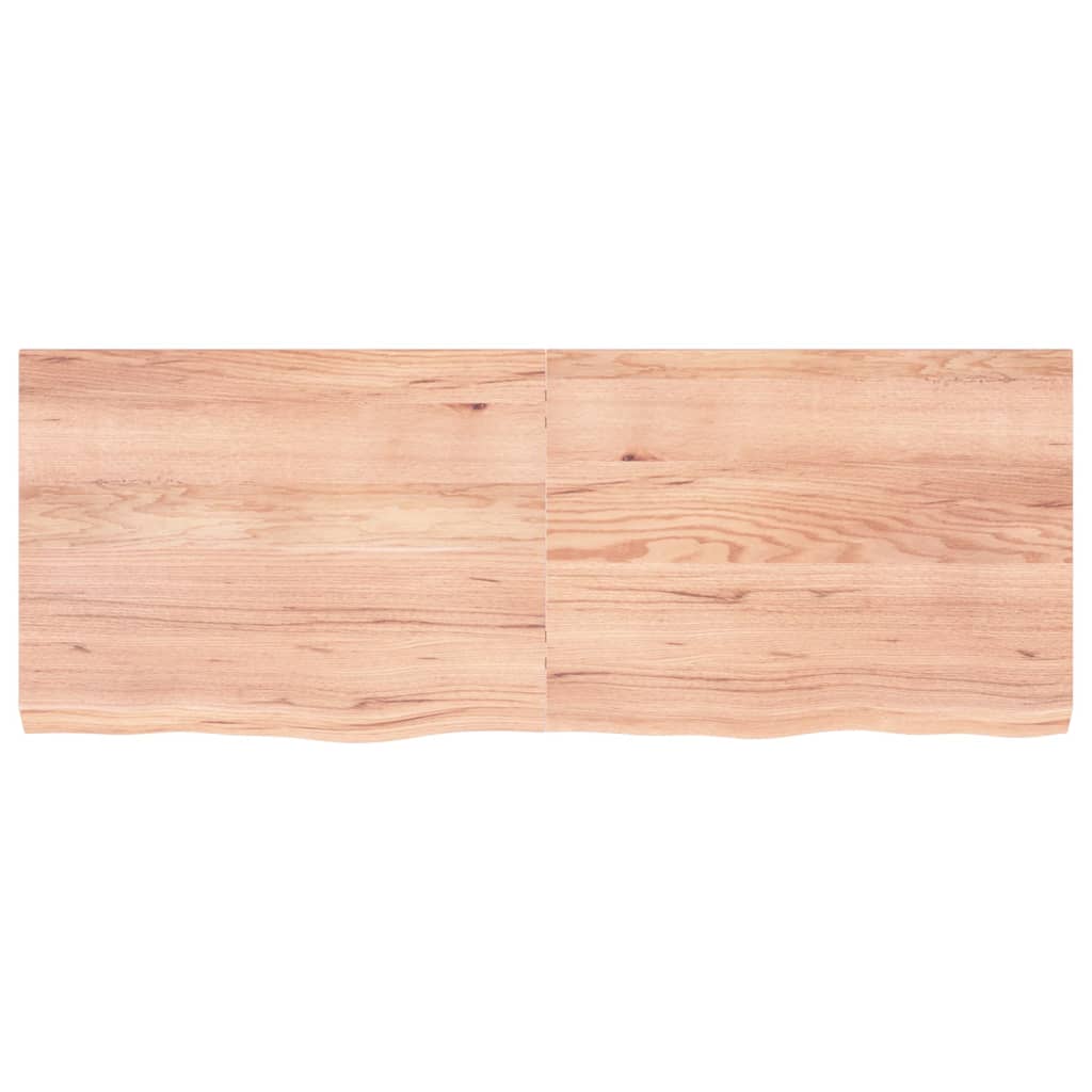 Vidaxl Washbasin Sheet 160x60x (2-6) CM Mada maciza tratada marrón claro