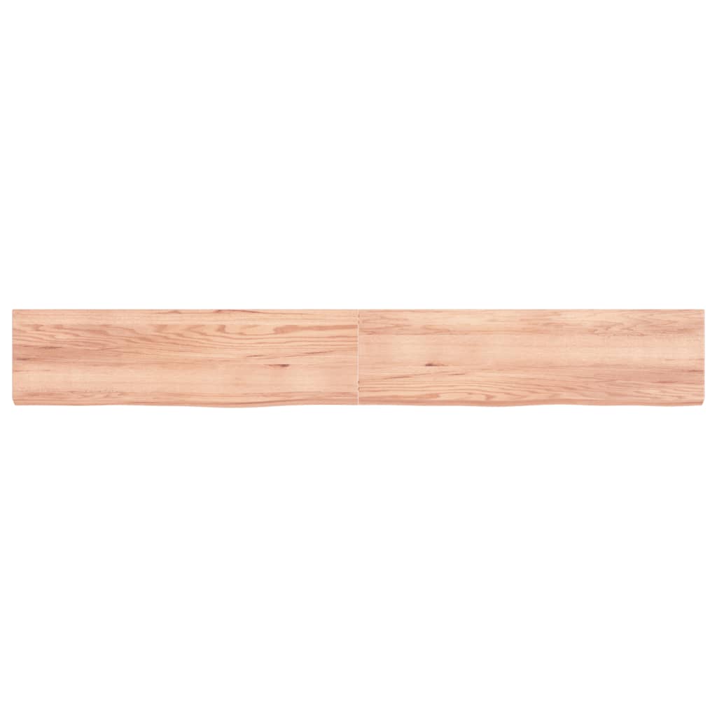 Vidaxl Washbasin Sheet 220x30x (2-6) CM Mada maciza tratada marrón claro