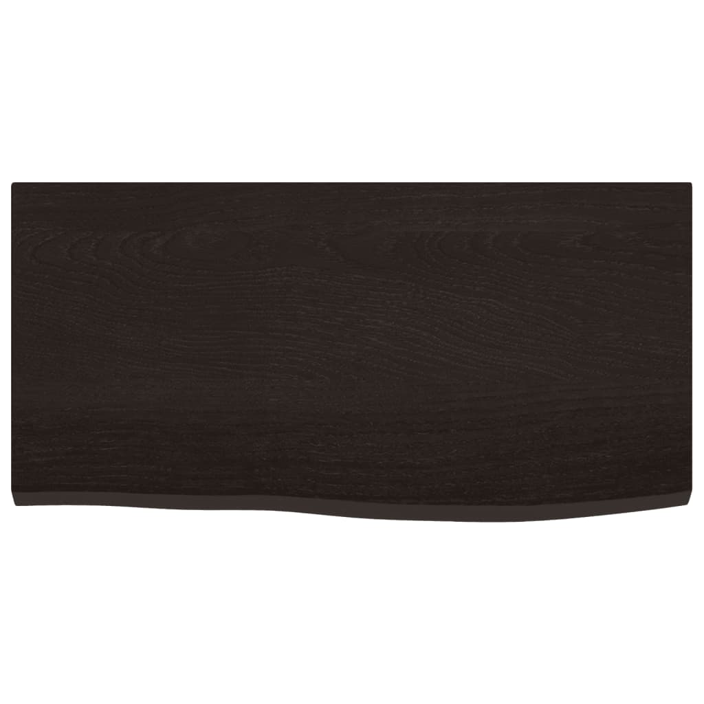 Vidaxl wastafelblad 60x30x2 cm behandeld massief hout donkerbruin
