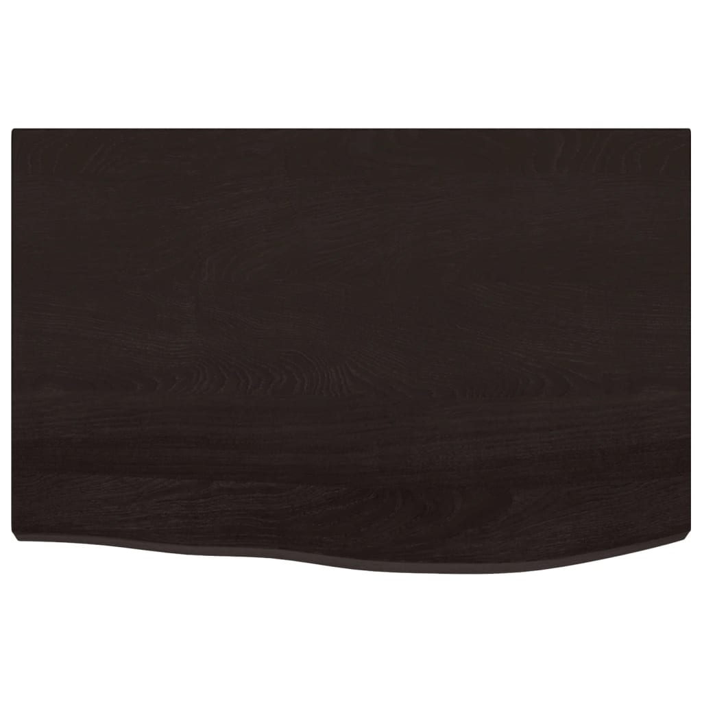 Vidaxl wastafelblad 60x40x(2-6) cm behandeld massief hout donkerbruin