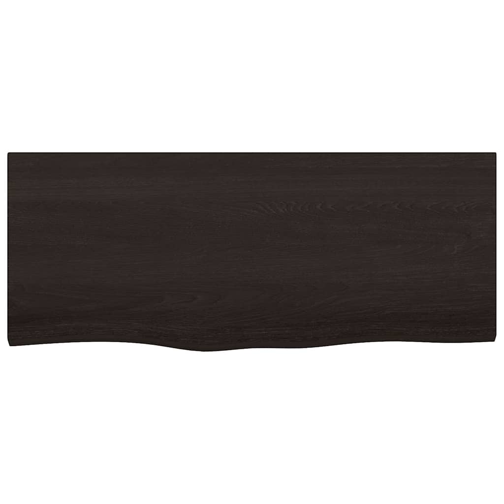 Vidaxl Washbasin Tabla 100x40x (2-6) CM Mada maciza tratada marrón oscuro