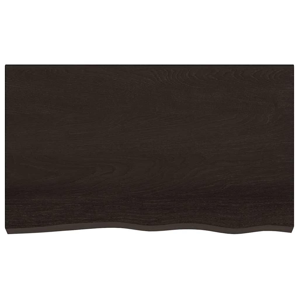 Vidaxl Washbasin Tabla 100x60x (2-6) CM Mada maciza tratada marrón oscuro