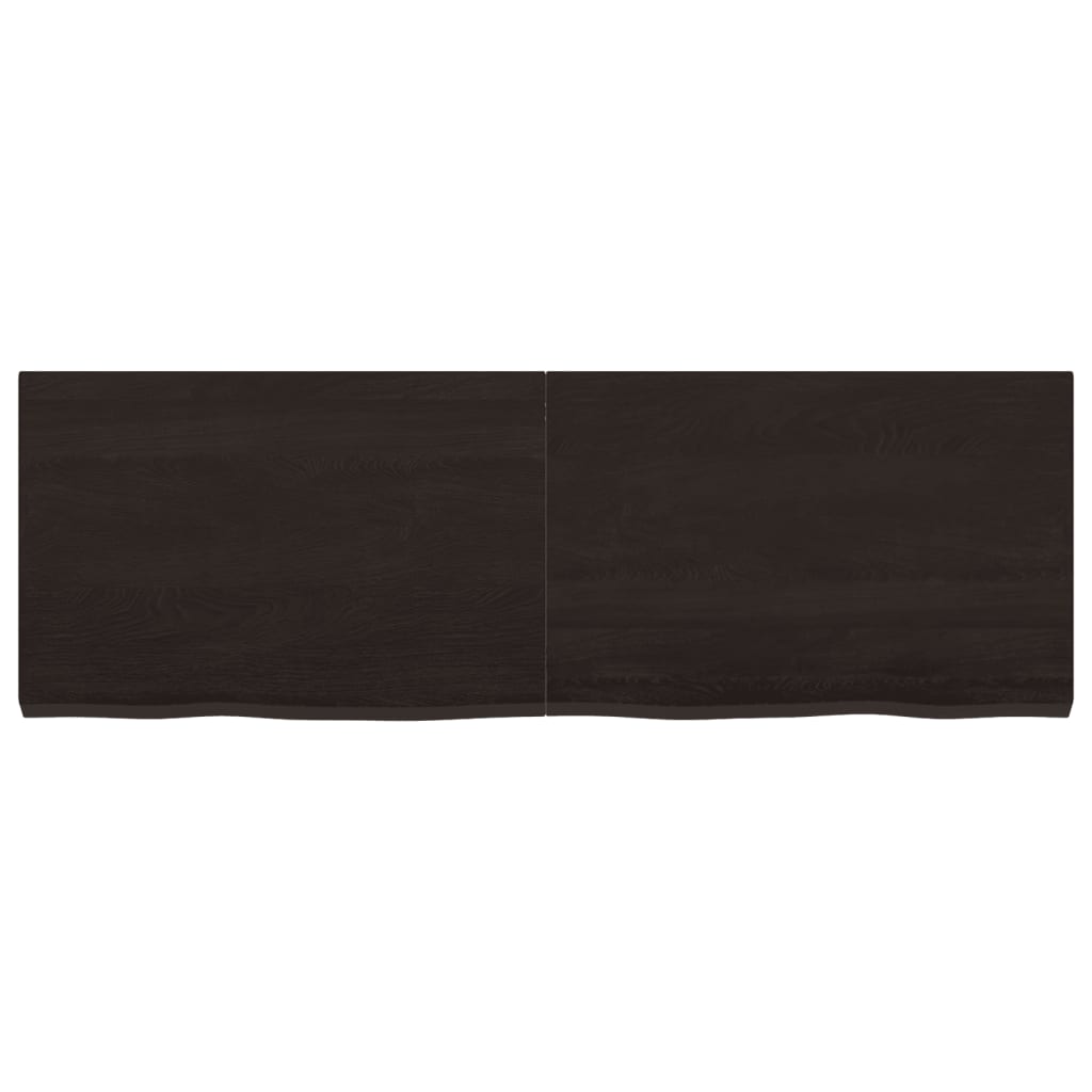 Vidaxl Washbasin Tabla 120x40x (2-4) CM Mada maciza tratada marrón oscuro