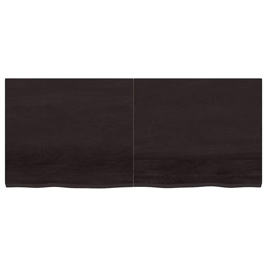 Vidaxl Washbasin Sheet 140x60x (2-4) CM Mada maciza tratada marrón oscuro