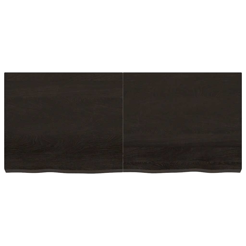 Vidaxl Washbasin Sheet 140x60x (2-6) CM Madera sólida tratada marrón oscuro
