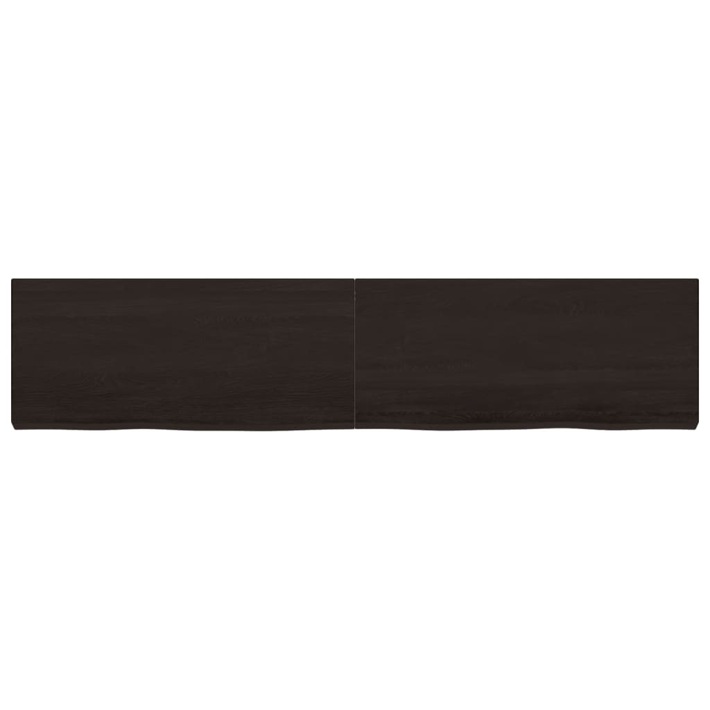 Vidaxl Washbasin Sheet 180x40x (2-6) CM Madera sólida tratada marrón oscuro