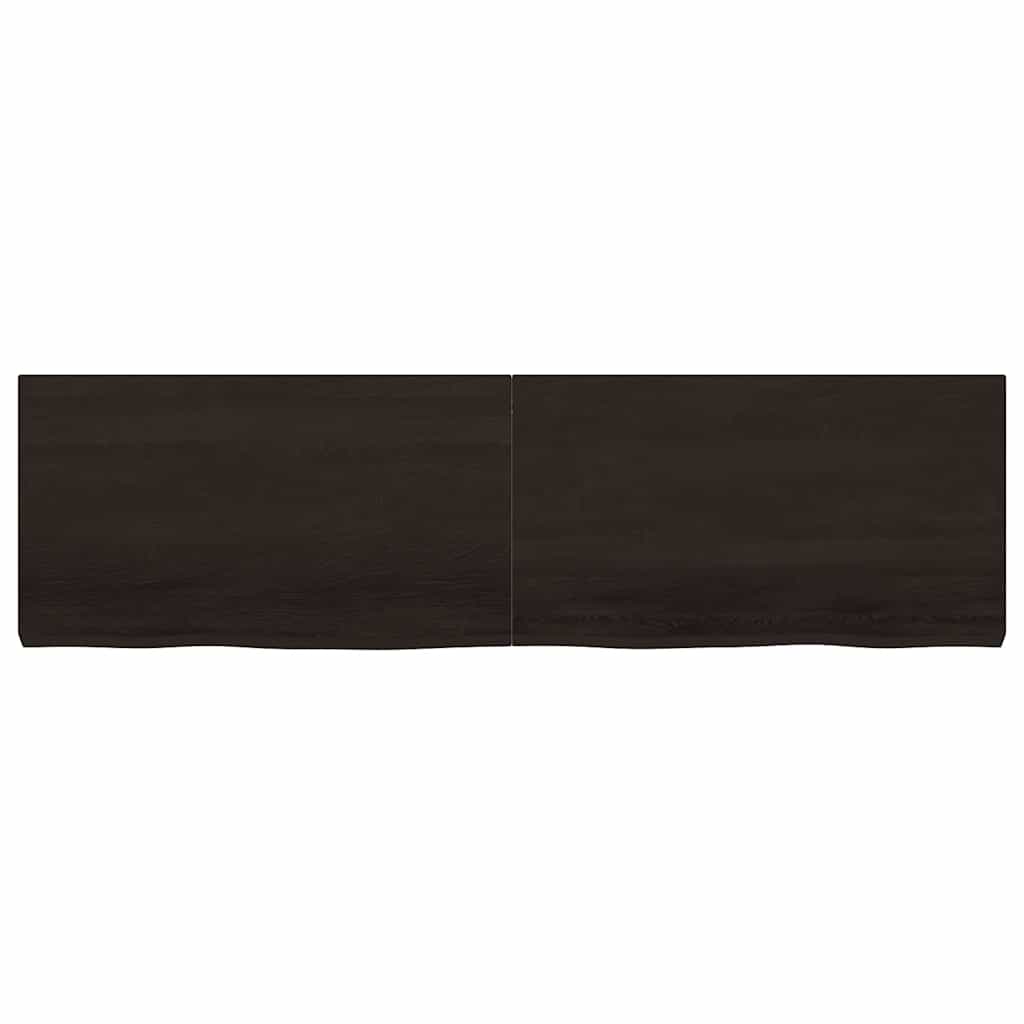 Vidaxl Washbasin Sheet 180x50x (2-6) CM Mada sólida tratada marrón oscuro