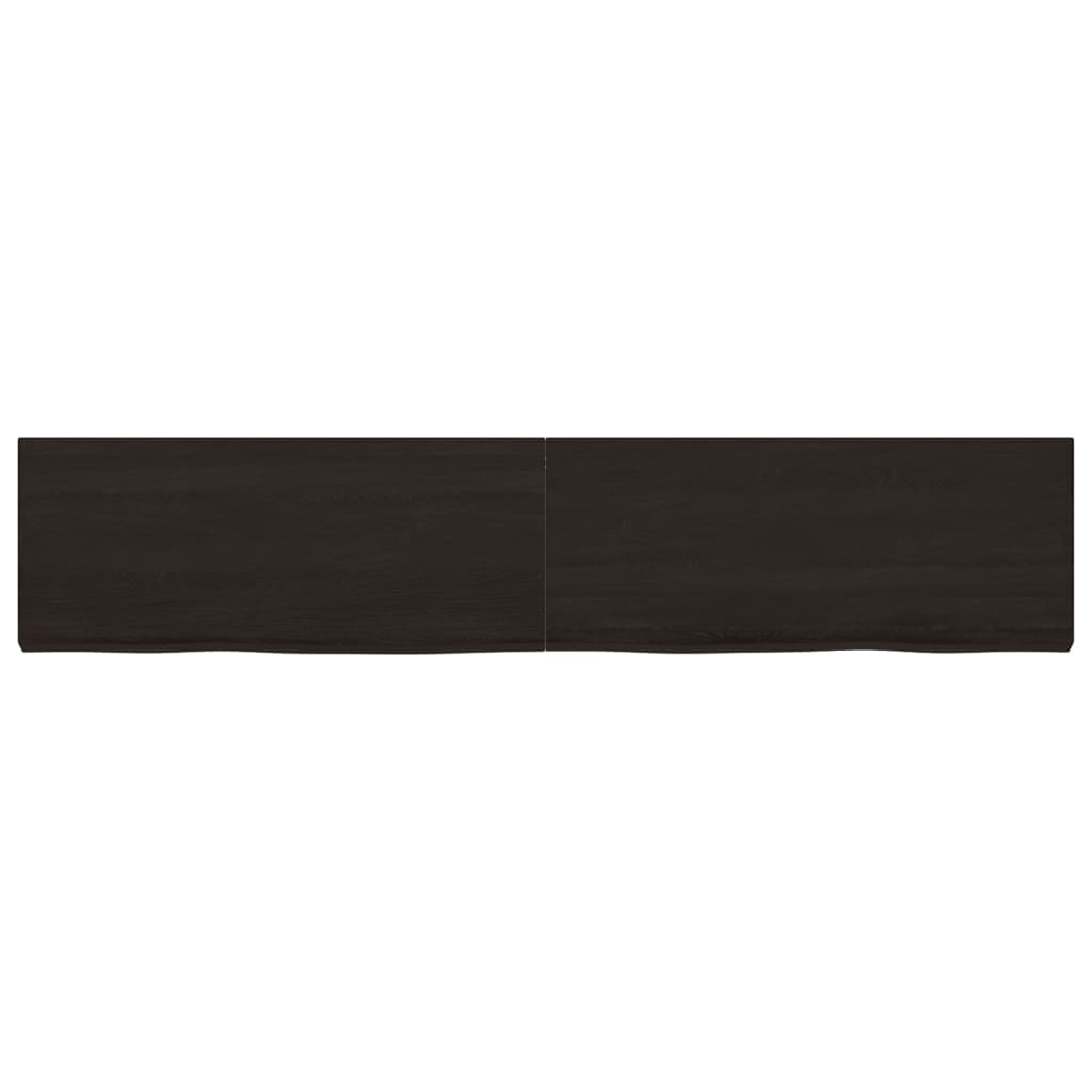 Vidaxl Washbasin Sheet 200x40x (2-6) CM Madera sólida tratada marrón oscuro