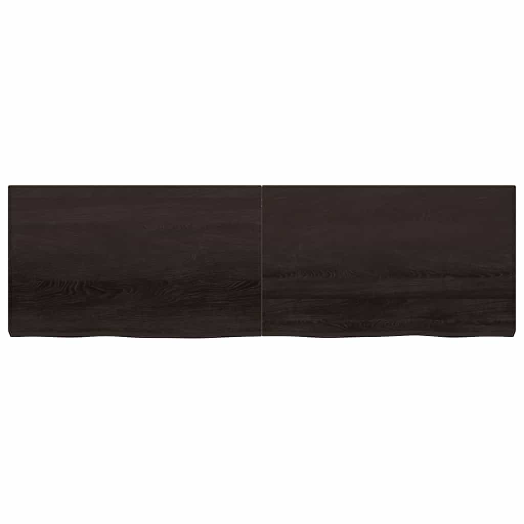 Vidaxl Washbasin Sheet 200x60x (2-6) CM Mada maciza tratada marrón oscuro
