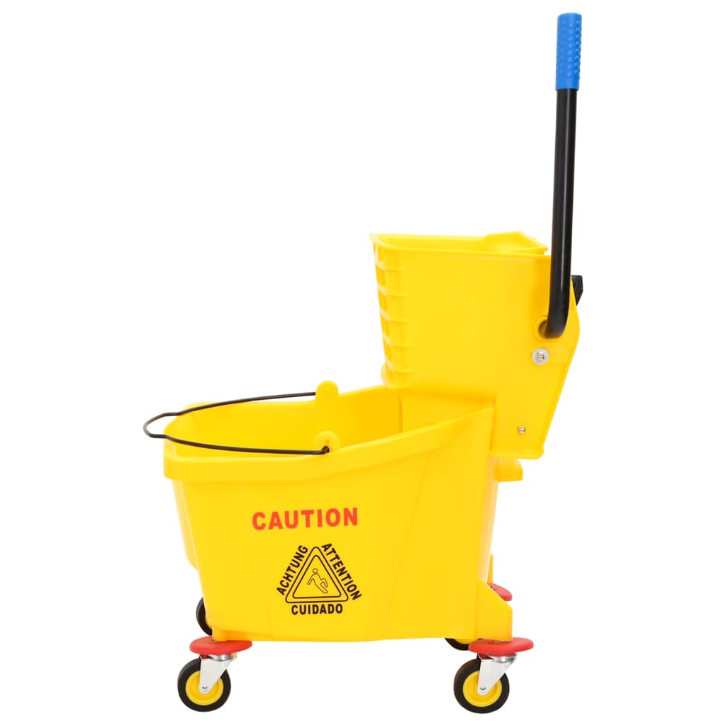 Vidaxl MOP con scrittore e ruote 36 L Giallo polipropene