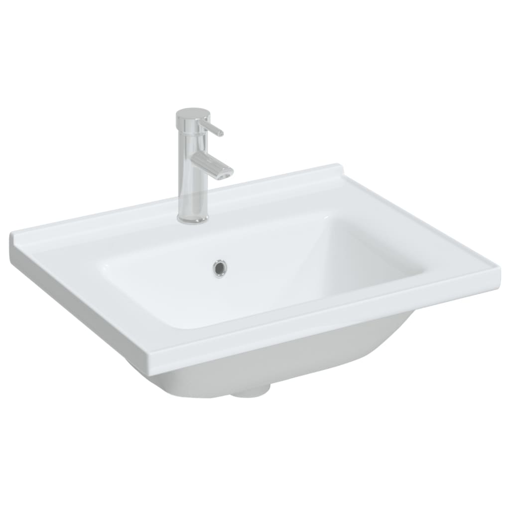 Vidaxl Washbasin Rectangular 61x48x19,5 cm bianco ceramico