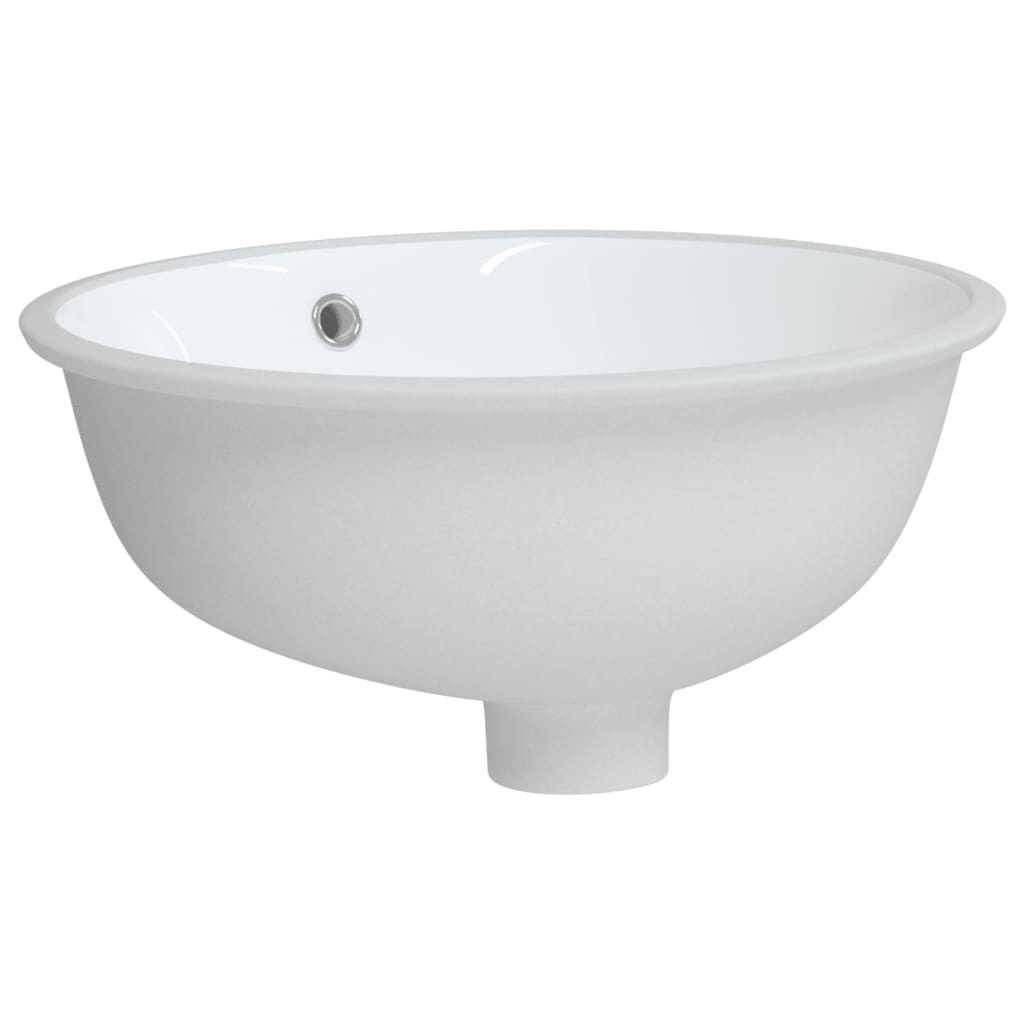 Vidaxl Washbasin Oval 38.5x33.5x19 CM Ceramic White