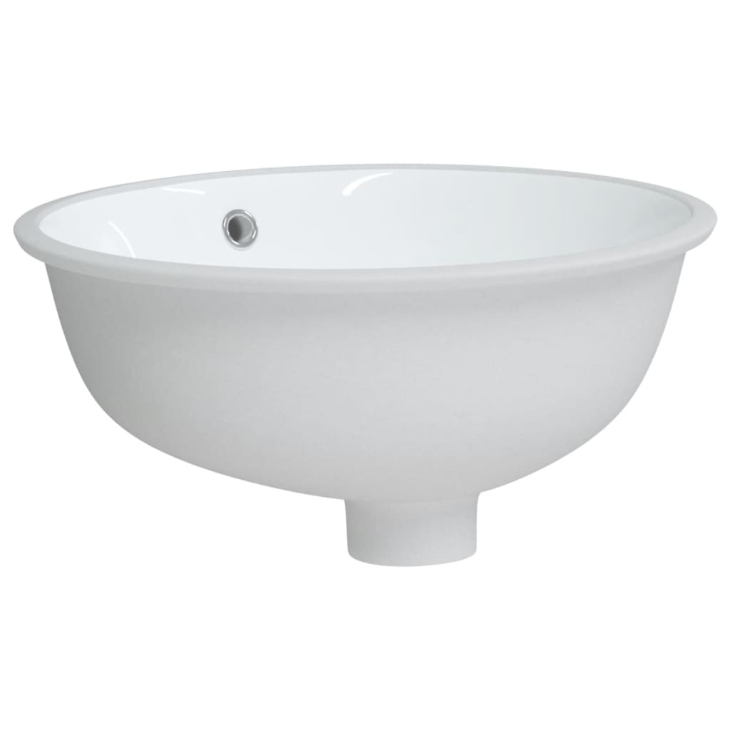 Vidaxl Washbasin Oval 37x31x17.5 cm de cerámica blanca
