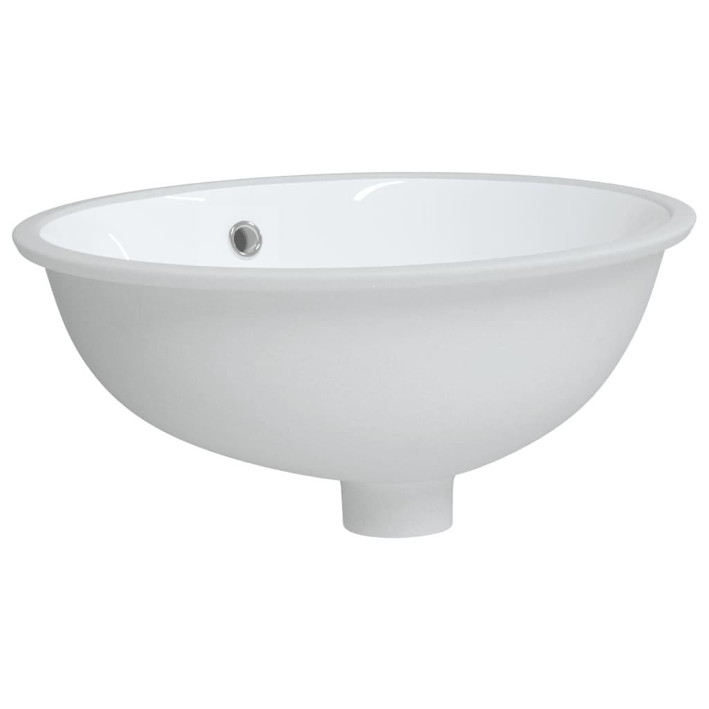 Vidaxl Washbasin Oval 43x35x19 CM Ceramic White