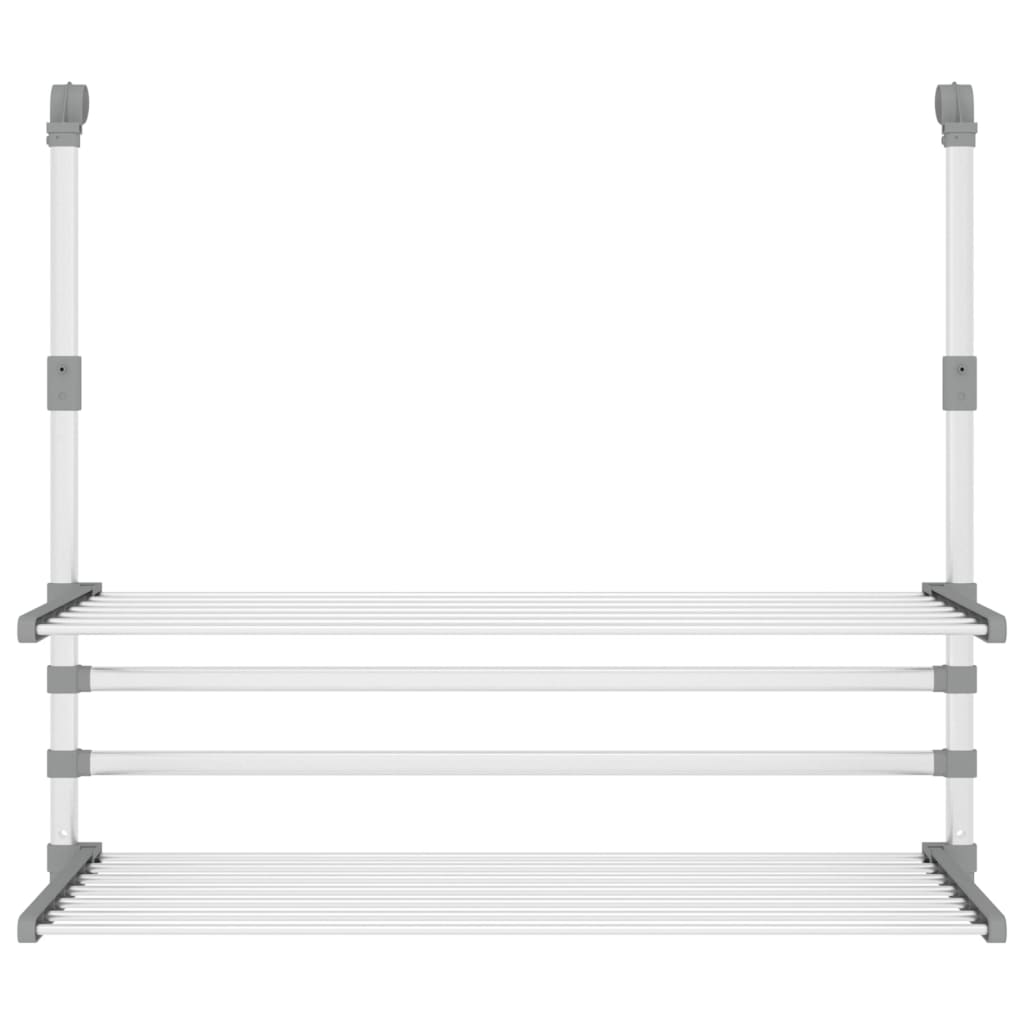 Vidaxl Rack de secado para balcón 89x25x (60-95) CM de aluminio