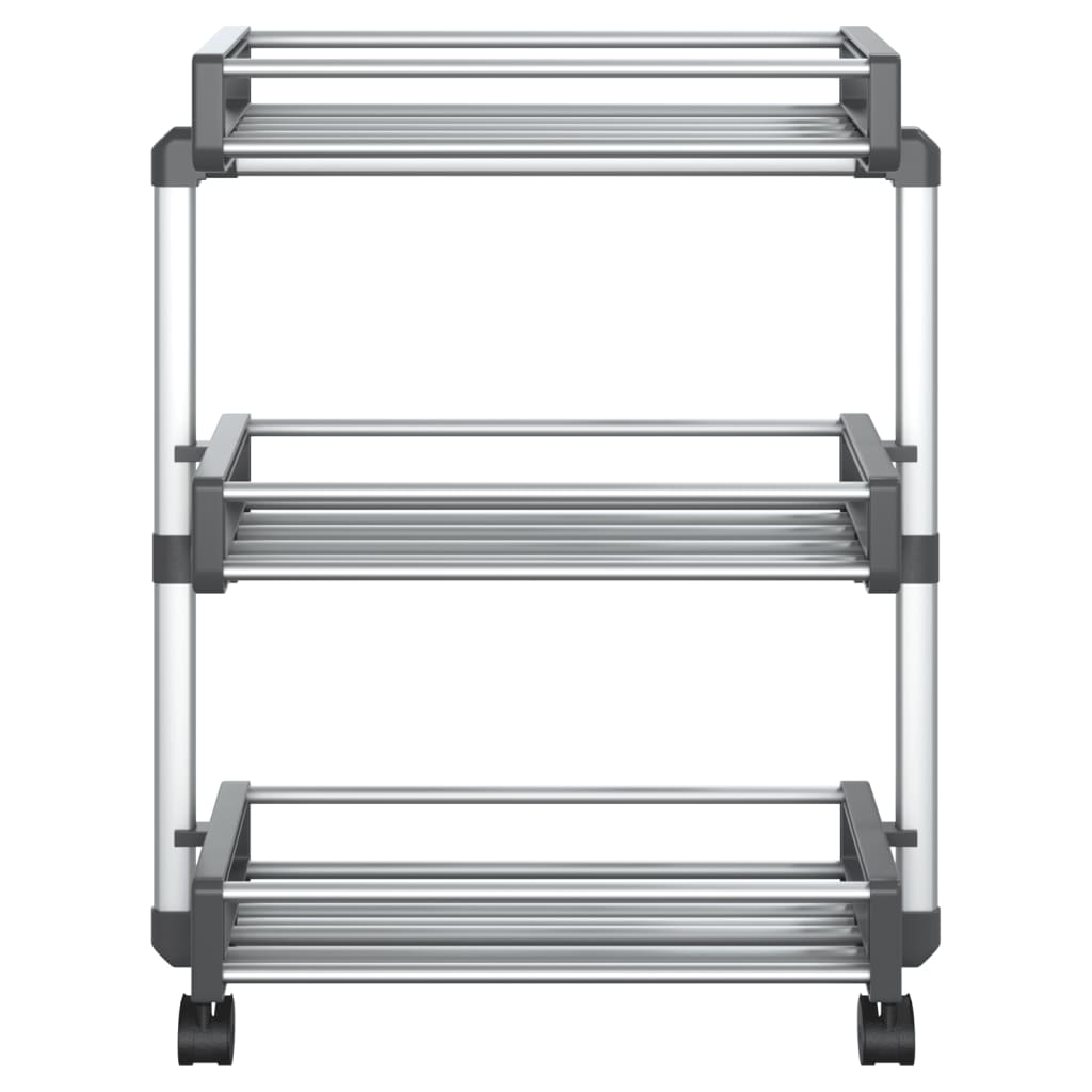 Rack di archiviazione Vidaxl 59x20x75 cm in alluminio