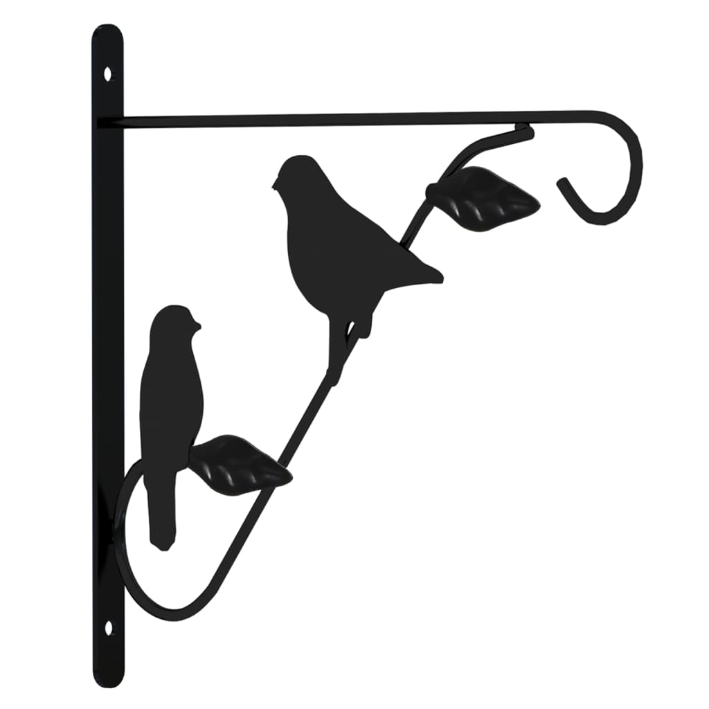 Staffe del cesto sospeso Vidaxl con fioriere 4 St Steel Black
