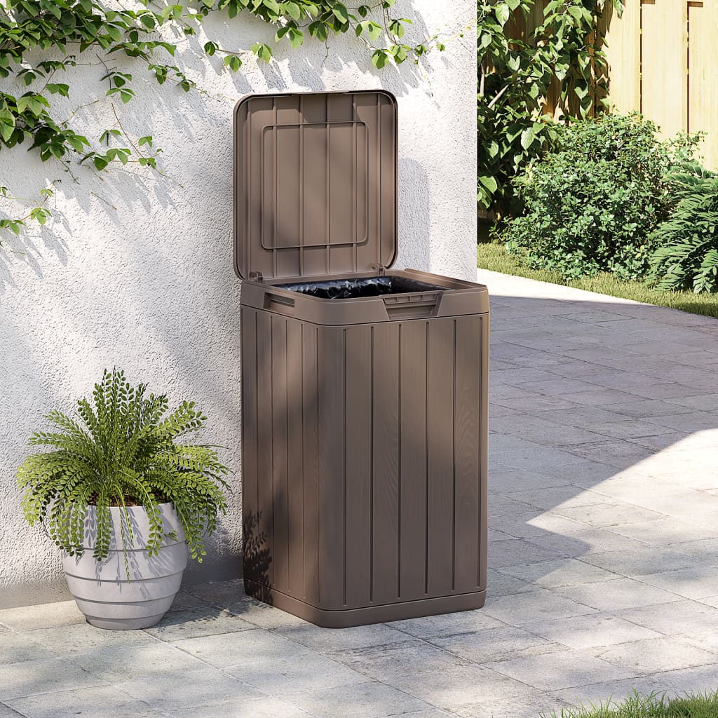 Vidaxl Garden Waste Bin 38x38x65 cm in polipropene marrone