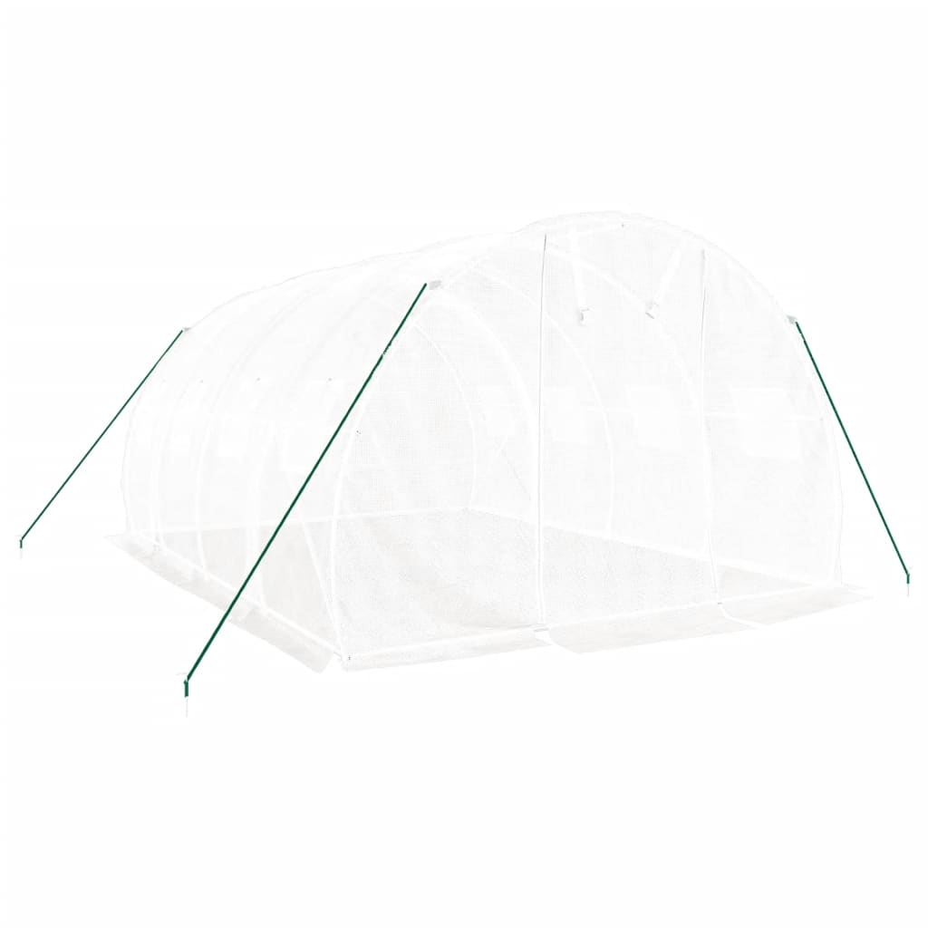 Invernadero vidaxxl con estructura de acero blanco 12 m² 4x3x2 m