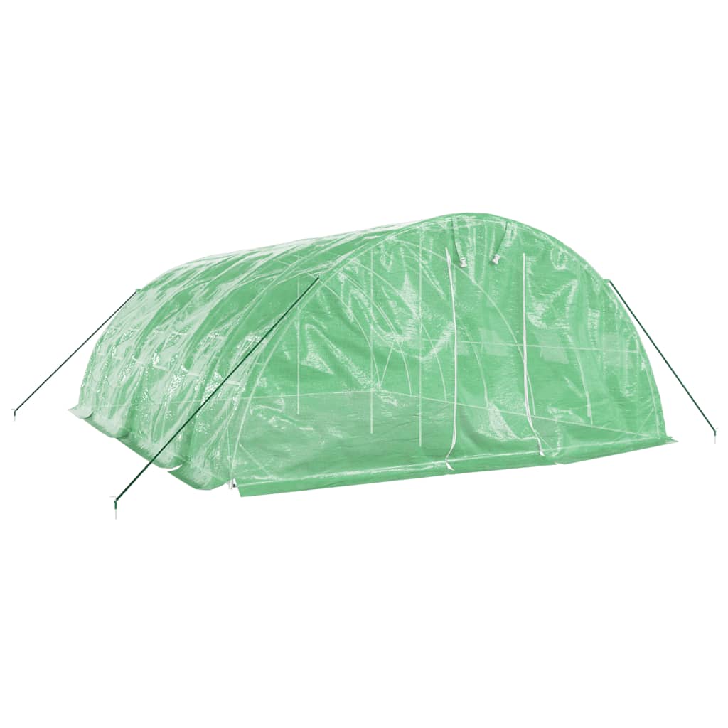 Vidaxl Tuinkas con marco de acero 30 m² 6x5x2.3 m verde